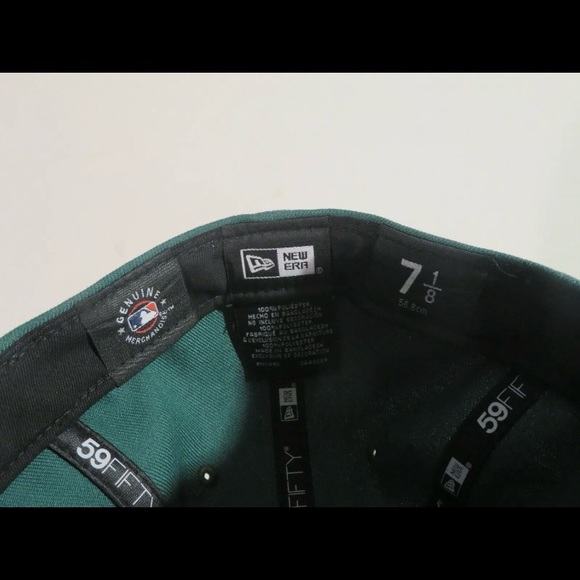NEW New Era 59FIFTY Houston Astros Script Fitted Hat sz 7 1/8 Green MLB Baseball - Picture 6 of 6